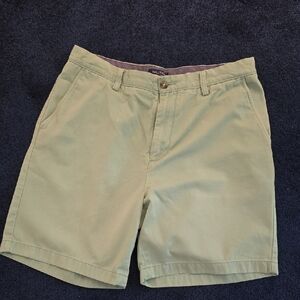 Nautica Green Flat Front Shorts Casual Style